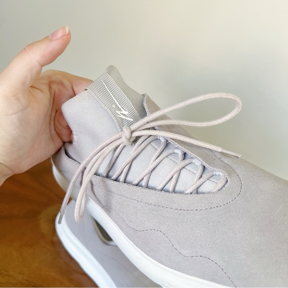 Article No • 0502 Suede Sneakers in Light Gray taupe lace up trainers 0518